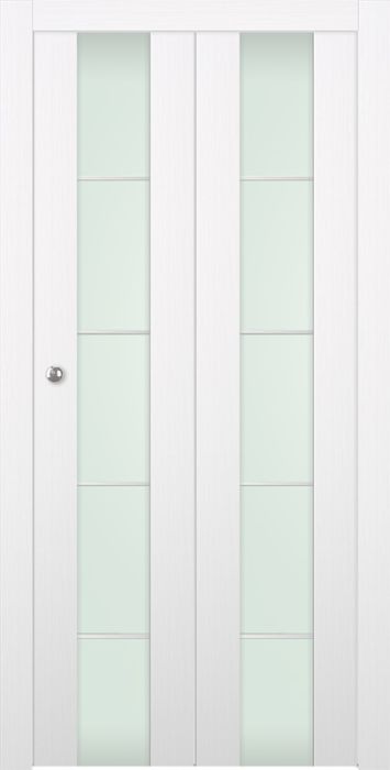 Prefinished Palladio 202 4H Vetro Bianco Noble Modern Interior Bi-Fold 2 Door