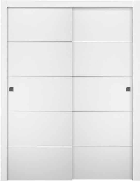 Prefinished Palladio 4H Bianco Noble Modern Interior Bypass Door