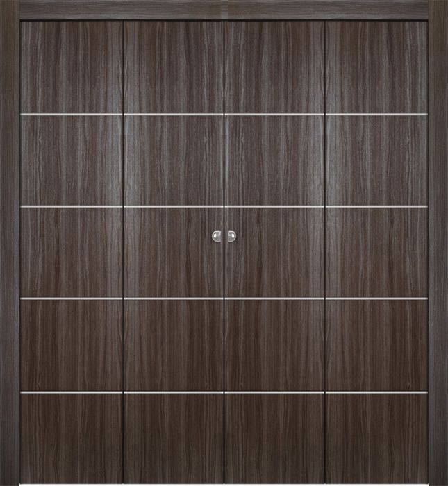 Prefinished Palladio 4H Gray Oak Modern Interior Bi-Fold 4 Door