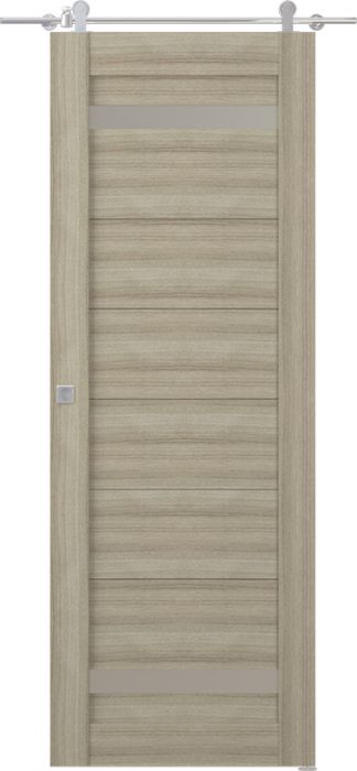 Prefinished Perla Vetro Shambor Modern Interior Barn Door