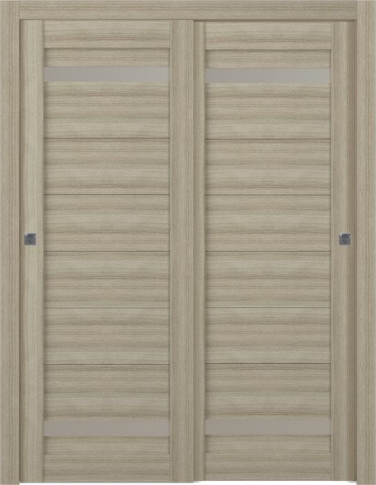 Prefinished Perla Vetro Shambor Modern Interior Bypass Door