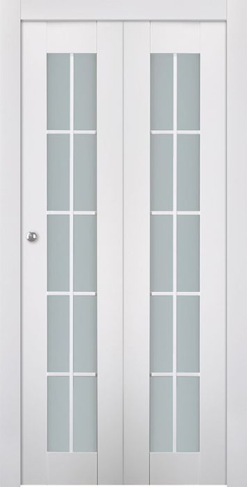 Prefinished Smart Pro 10 Lite Vetro Polar White Modern Interior Bi-Fold 2 Door