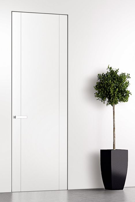 Prefinished Smart Pro 2U Polar White Modern Interior Single Door with Invisible Frame