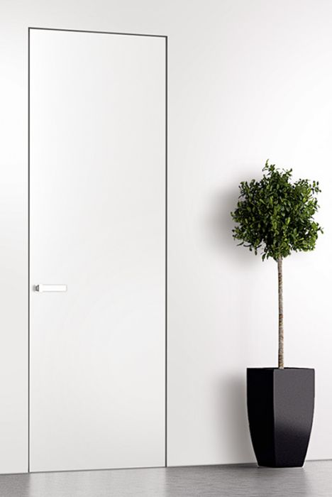 Prefinished Smart Pro Flat Polar White Modern Interior Single Door with Invisible Frame