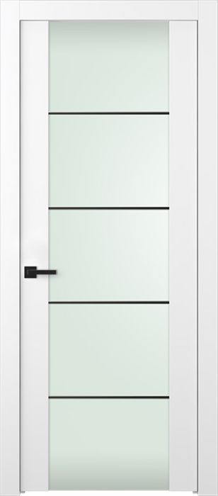 Prefinished Smart Pro H3G 4H Black Vetro Polar White Modern Interior Single Door