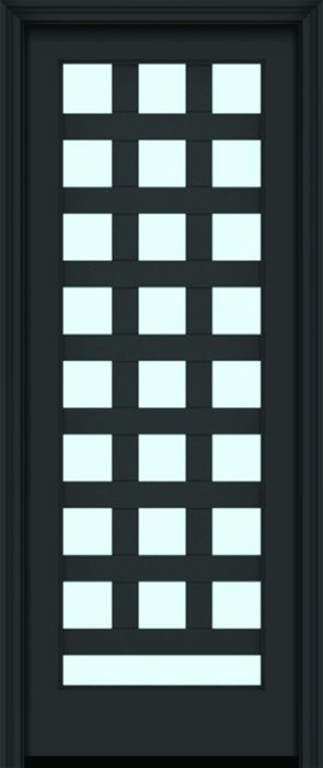 Impact 96" Full Lite 3.5" Designer SDL Barcelona Nova 90 Modern Smooth Fiberglass Single Door