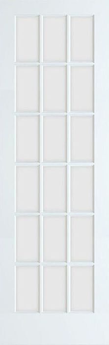 96" 18 Lite French Primed Wood Single Door