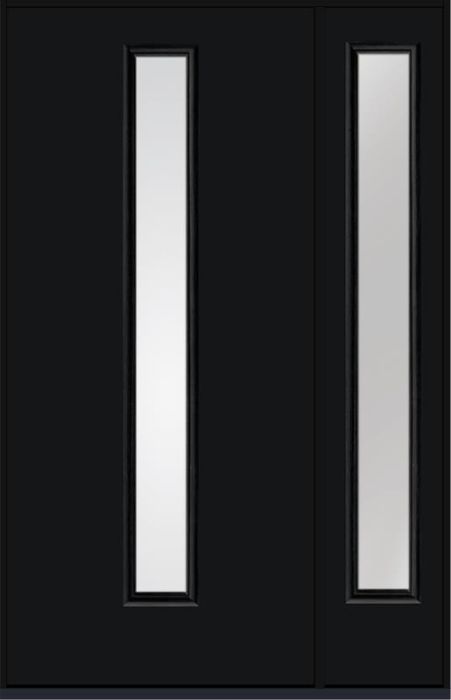 80 Clear Modern Pulse Linea Centered Smooth Fiberglass Single Door,Sidelite , WBD Impact