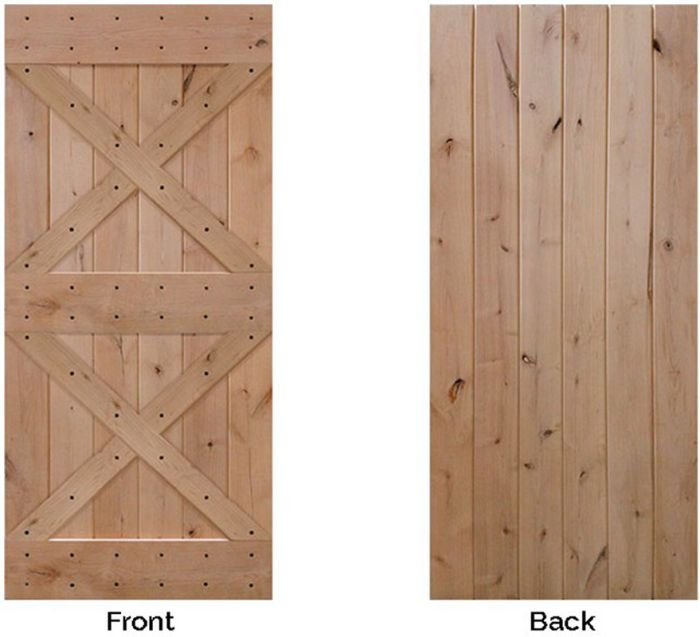 Double X Barn Double Door- Knotty Alder