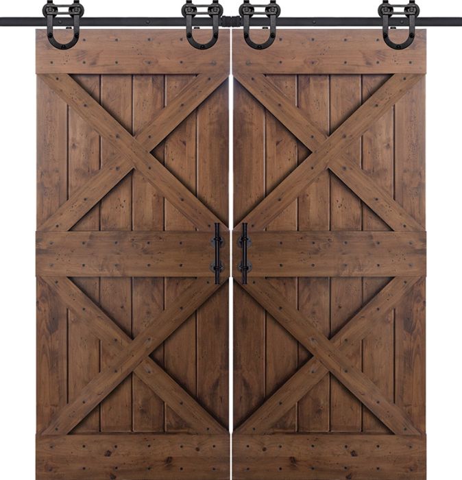 Double X Barn Double Door- Knotty Alder