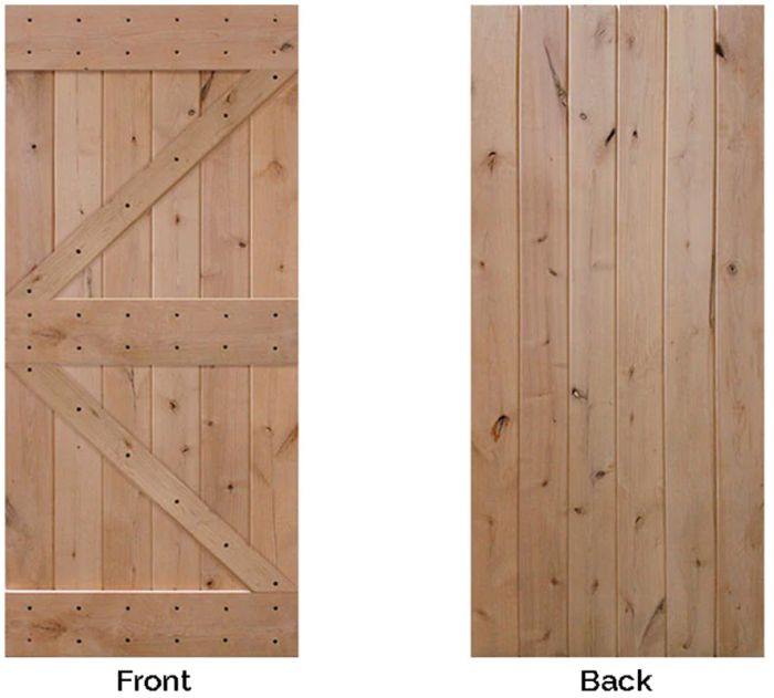 Double Z Barn Double Door- Knotty Alder