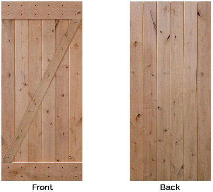 Z Barn Single Door- Knotty Alder