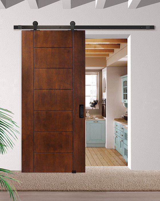 80" Birch Brentwood Solid Contemporary Single Barn Door