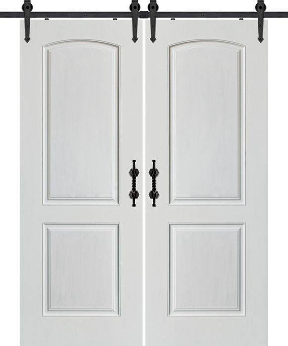 2 Panel MDF Double Barn Door- Design on 2 Side
