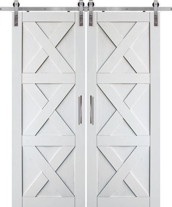 Triple X MDF Double Barn Door- Design on 2 Side