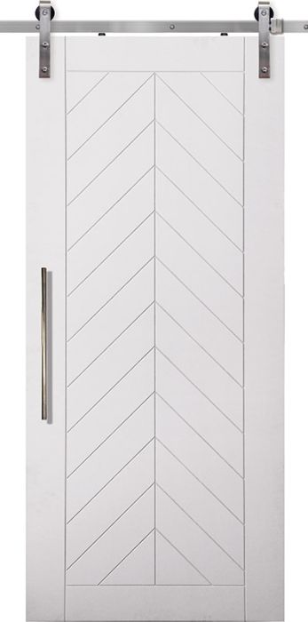Chevron MDF Single Barn Door- Design on 2 Side