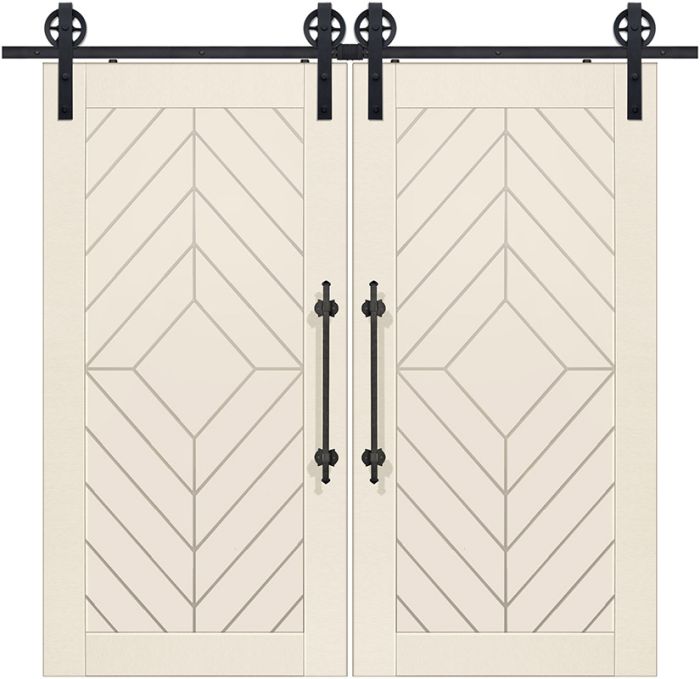Lynnwood MDF Double Barn Door- Design on 2 Side