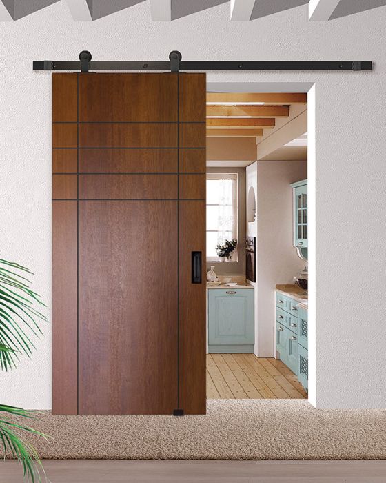 96" Birch Fleetwood Solid Contemporary Single Barn Door