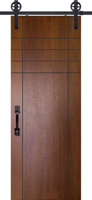 96" Birch Fleetwood Solid Contemporary Single Barn Door