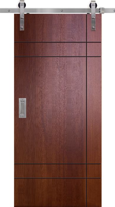 84" Birch Inglewood Solid Contemporary Single Barn Door