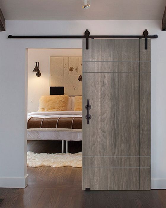80" Birch Inglewood Solid Contemporary Single Barn Door