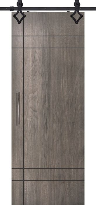 96" Birch Inglewood Solid Contemporary Single Barn Door