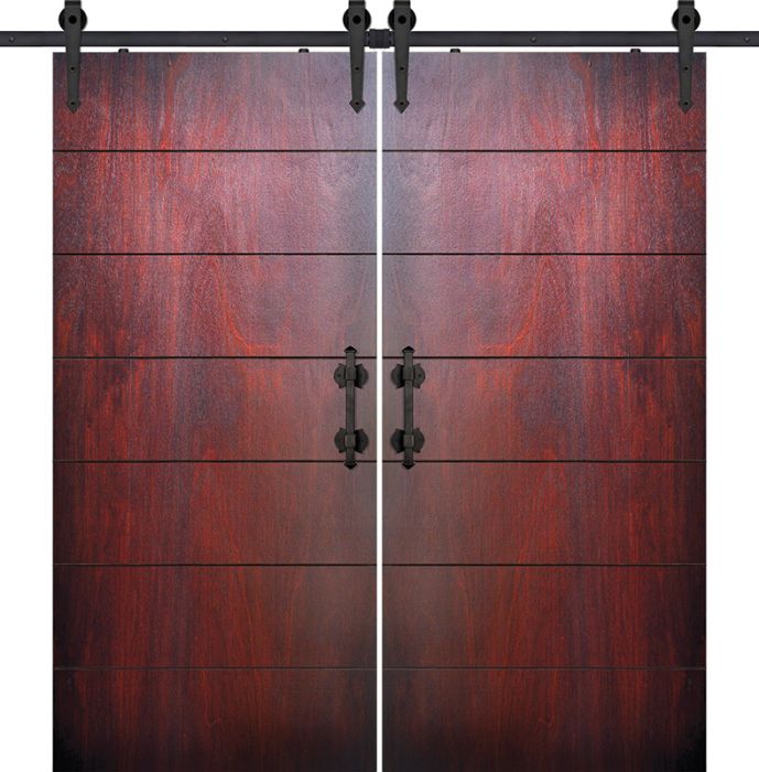 84" Birch Westwood Solid Contemporary Double Barn Door