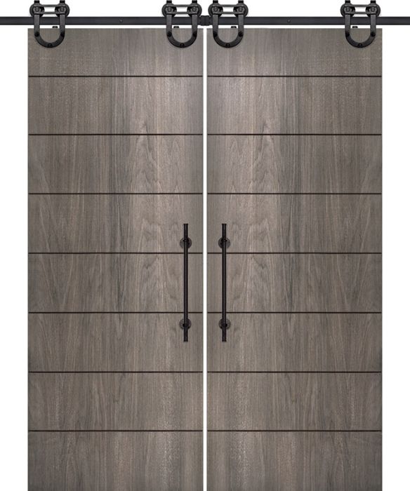 96" Birch Westwood Solid Contemporary Double Barn Door