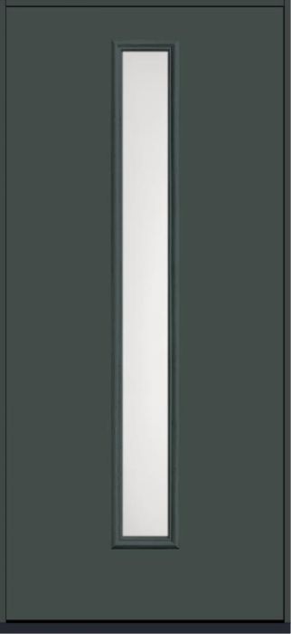 80 Satin Etch Modern Pulse Linea Centered Smooth Fiberglass Single Door , WBD Impact
