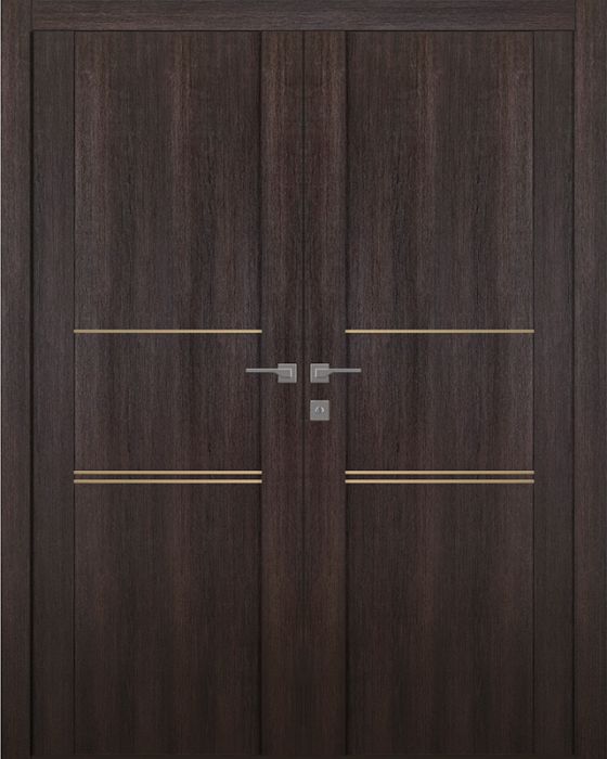 Prefinished Avon 01 3H Veralinga Oak Modern Interior Double Door