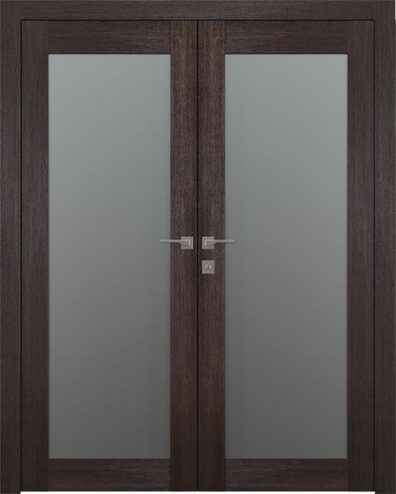 Prefinished Avon 207 Vetro Veralinga Oak Modern Interior Double Door