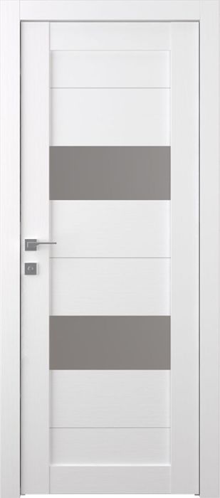 Prefinished Berta Vetro Bianco Noble Modern Interior Single Door