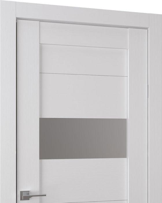 Prefinished Berta Vetro Bianco Noble Modern Interior Double Door