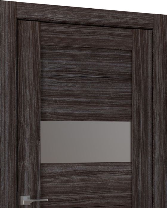 Prefinished Berta Vetro Gray Oak Modern Interior Single Door