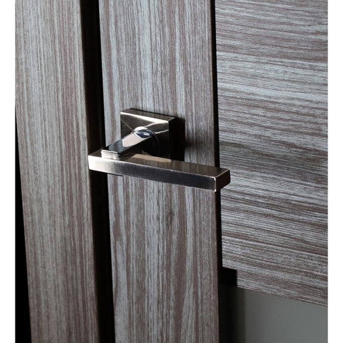 Prefinished Della Vetro Gray Oak Modern Interior Double Door