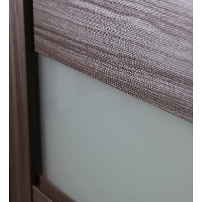 Prefinished Della Vetro Gray Oak Modern Interior Double Door
