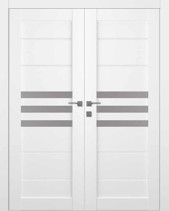 Prefinished Dome Vetro Bianco Noble Modern Interior Double Door