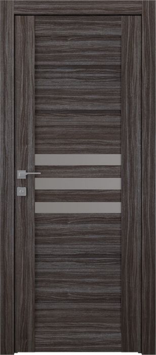 Prefinished Dome Vetro Gray Oak Modern Interior Single Door