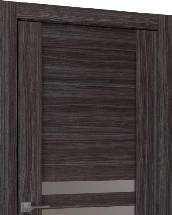Prefinished Dome Vetro Gray Oak Modern Interior Double Door