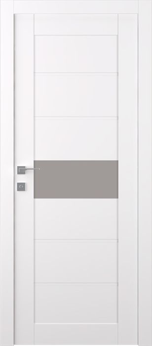 Prefinished Edna Vetro Snow White Modern Interior Single Door