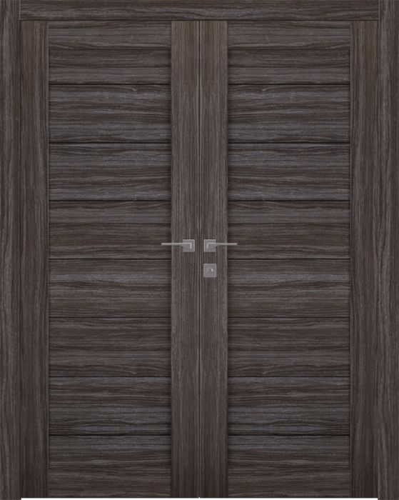 Prefinished Ermi Gray Oak Modern Interior Double Door