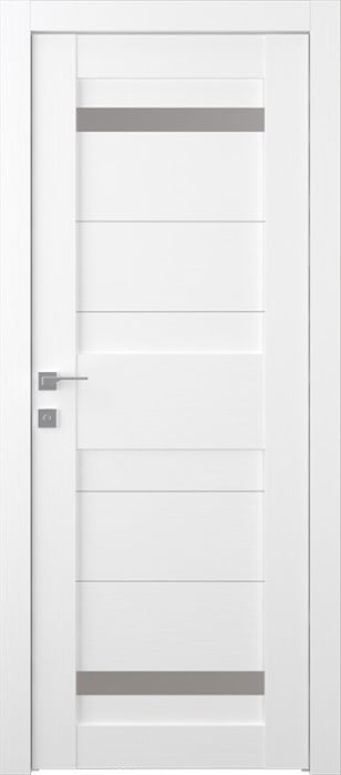 Prefinished Imma Vetro Bianco Noble Modern Interior Single Door
