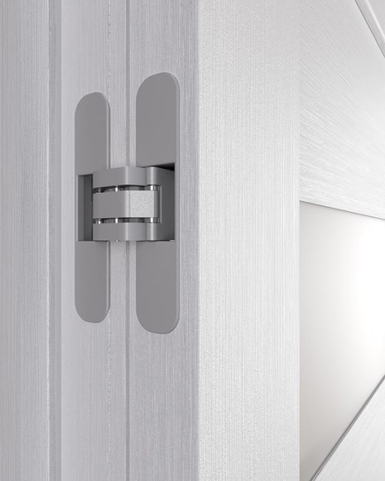 Prefinished Leti Vetro Bianco Noble Modern Interior Double Door