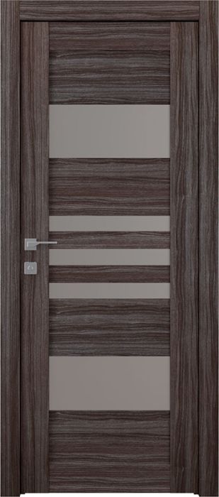 Prefinished Leti Vetro Gray Oak Modern Interior Single Door
