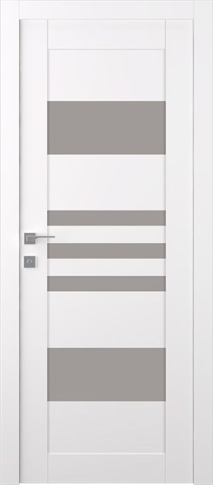 Prefinished Leti Vetro Snow White Modern Interior Single Door