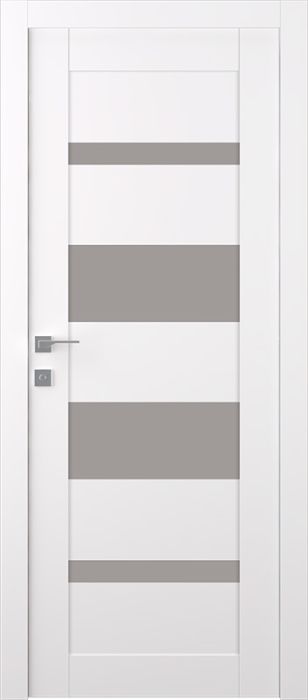 Prefinished Mirella Vetro Snow White Modern Interior Single Door