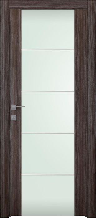 Prefinished Palladio 202 4H Vetro Gray Oak Modern Interior Single Door