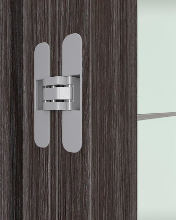 Prefinished Palladio 202 4H Vetro Gray Oak Modern Interior Single Door