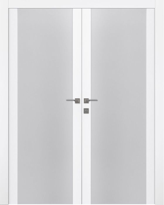 Prefinished Palladio 202 Vetro Bianco Noble Modern Interior Double Door