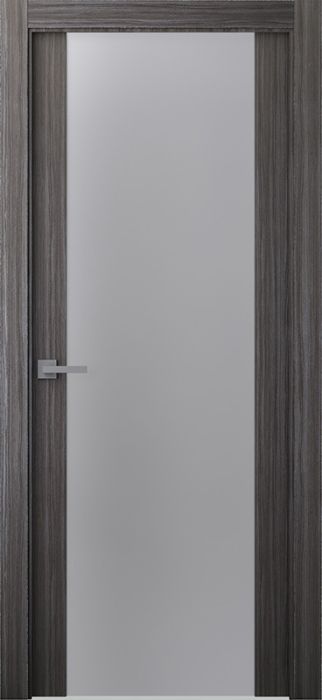 Prefinished Palladio 202 Vetro Gray Oak Modern Interior Single Door